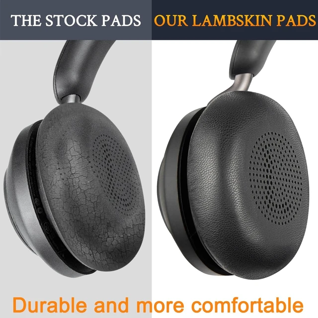 Alt view image 4 of 5 - SOULWIT Lambskin Ear Cushions for Jabra Evolve2 65, Elite 45h - Black