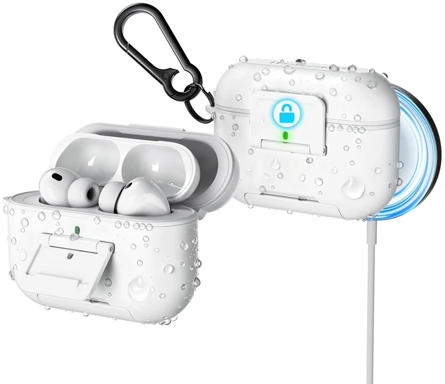Main image of PROfezzion for Airpods Pro 3 Case Cover with Lock, IP68 Waterproof - White