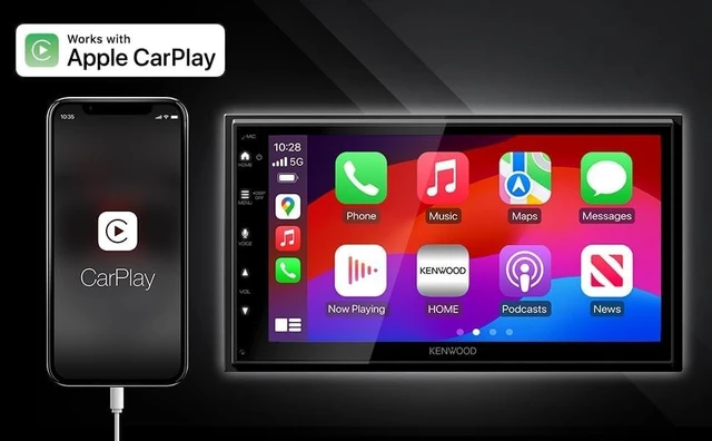 Alt view image 3 of 5 - KENWOOD DMX4710S Digital Car Stereo (50W x 6-Ch), Apple CarPlay & Android Auto Compatible, Bluetooth-Enabled Head Unit with 6.8" LCD Display ^^ Plus KENWOOD CMOS-230LP Universal Backup Camera