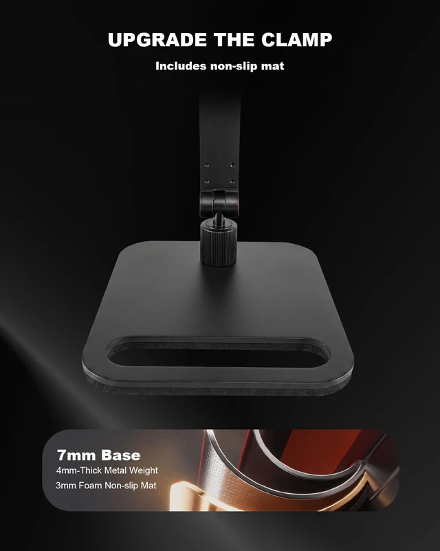 Alt view image 3 of 5 - ZVOIYKM Portable Monitor Stand (1.5kg/6.5lb Max Load) with Thickened Base, 360 Adjustable Dual Arm Mount, Dual Arms Extend up to a Maximum of 40cm, Compatible iPad and Portable Screen 6-17 Inch