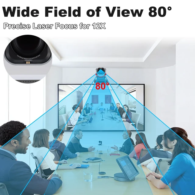 Alt view image 5 of 5 - zowietek 4K PTZ Conference Camera, ZowiePTZ, 12X, HDMI/USB