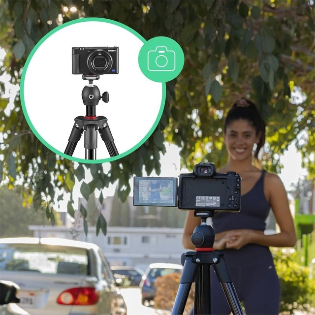 Alt view image 3 of 5 - JOBY Compact Light Kit, Smartphone/Camera Tripod with Ball Head, Universal Smartphone Holder, Carrying Bag, for CSC, DSLR, Mirrorless Camera, Smartphone, Colour: Black, 1.5 Kg Capacity