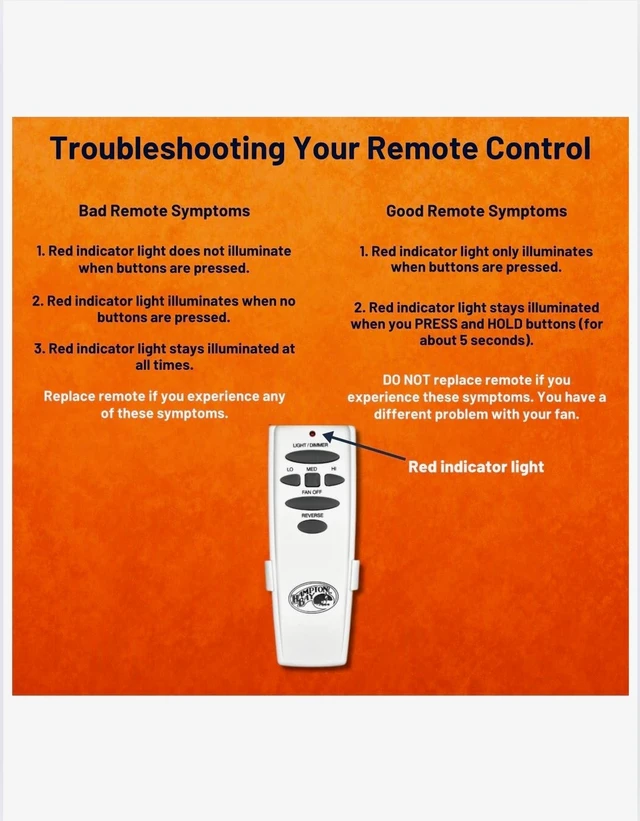 Alt view image 2 of 5 - Hampton Bay Remote Control UC7078T with Reverse by MFP