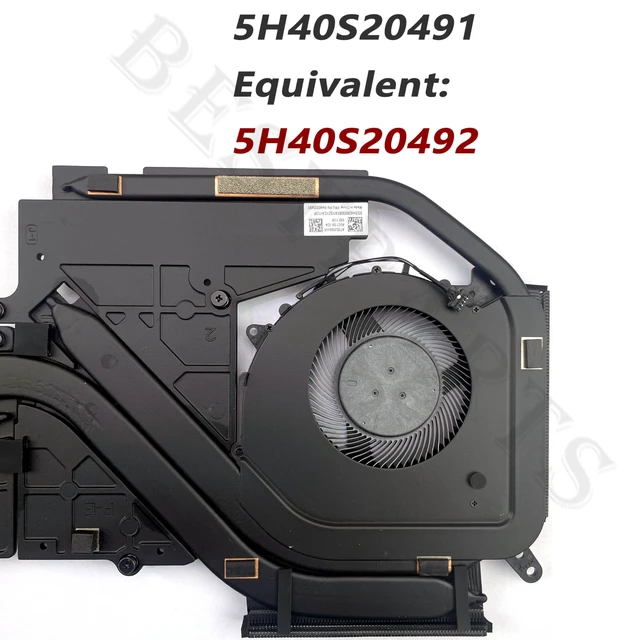 Alt view image 5 of 5 - BestParts New CPU+GPU Cooling Fan with Heatsink Replacement for Lenovo Legion 5 Pro 16IAH7H (Type: 82RF) Laptop, P/N: 5H40S20488 5H40S20489 5H40S20490