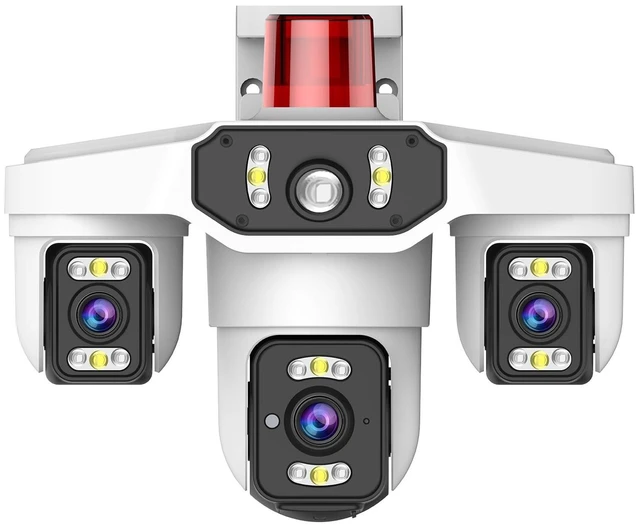Main image of Kinnkall 4MP Triple-Lens Outdoor Security Camera, 360 Pan/Tilt Coverage, Human Tracking & Night Vision, 2.4GHz WiFi, SD/Cloud Storage,2-Way Talk, Works with Mobile Apps & PCs