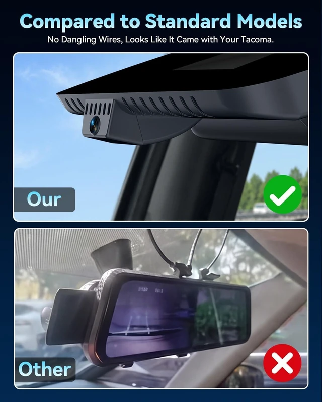 Alt view image 4 of 5 - OVAMAN OEM-Fit Dash Cam for Tacoma & HybridB2024-2026