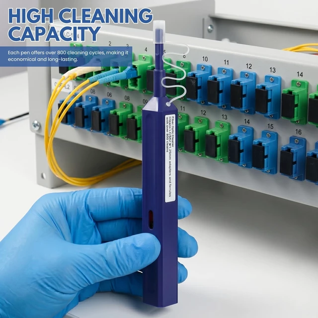 Alt view image 3 of 5 - WQV 5PCS Fiber Cleaner Pen, Fiber Optic Cleaner Fits 1.25mm LC/MU Ferrules, Dual Action Connector Cleaning Tool