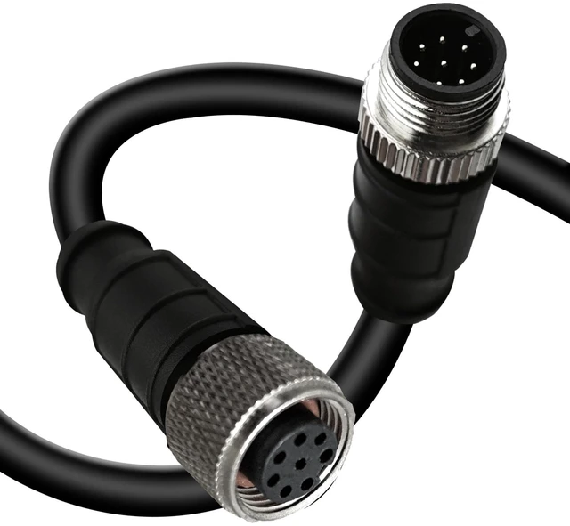 Main image of GEOAOBLE 9.9Ft M12 8 Pin A Code Male to 8 Pin A Code Female Industrial Ethernet Cable High Flexible Shielded CAT6A Ethernet Cable for Industrial Camera Automation Application 3M