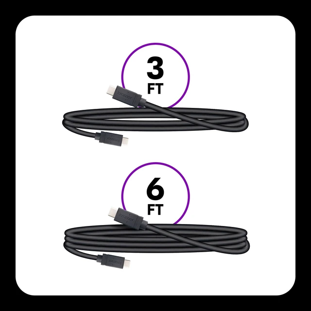 Alt view image 3 of 5 - Kramer USB-C 3.2 Gen 2 Full-Featured Cable C-U32/FF-3, 3 ft, 10Gbps, 100W, 4K@60Hz