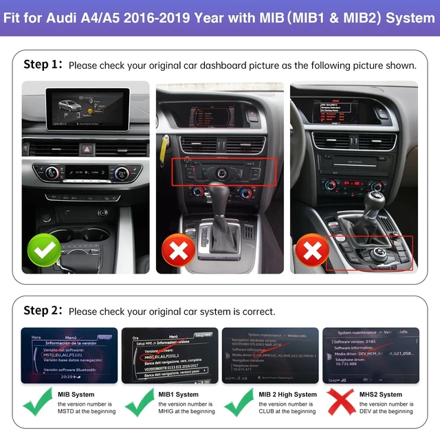 Alt view image 2 of 5 - Road Top 12.3" CarPlay Screen for Audi A4/A5 with MIB (2016-2019