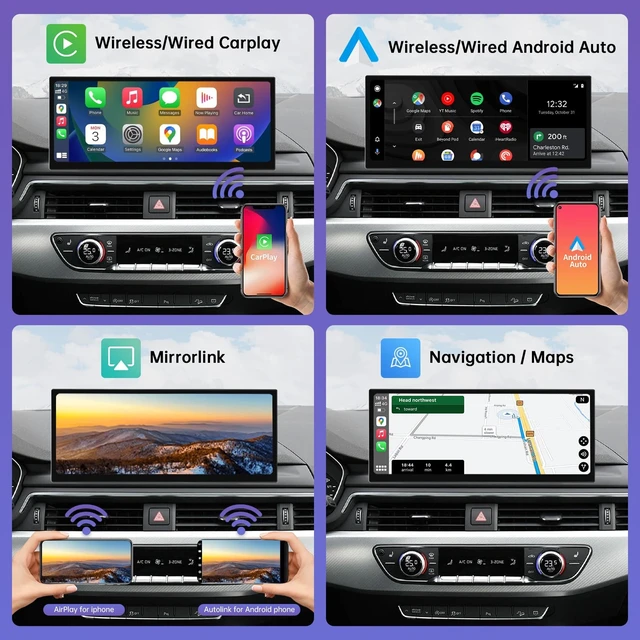 Alt view image 4 of 5 - Road Top 12.3" CarPlay Screen for Audi A4/A5 with MIB (2016-2019