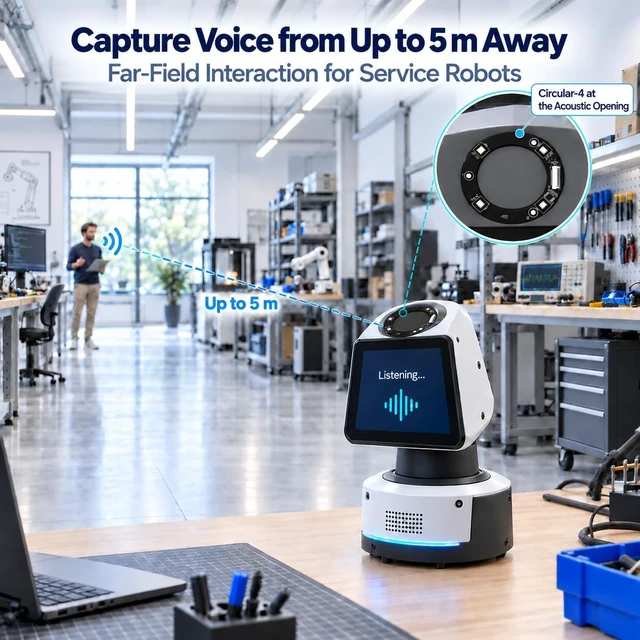 Alt view image 5 of 5 - seeed studio reSpeaker Flex XVF3800 Circular-4 USB Mic Array
