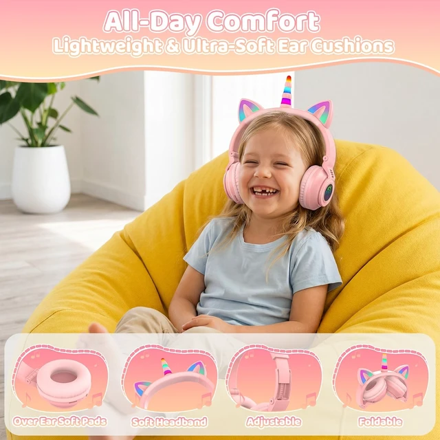 Alt view image 3 of 5 - TOKANI Kids Wireless Bluetooth Headphones for Ages 2+