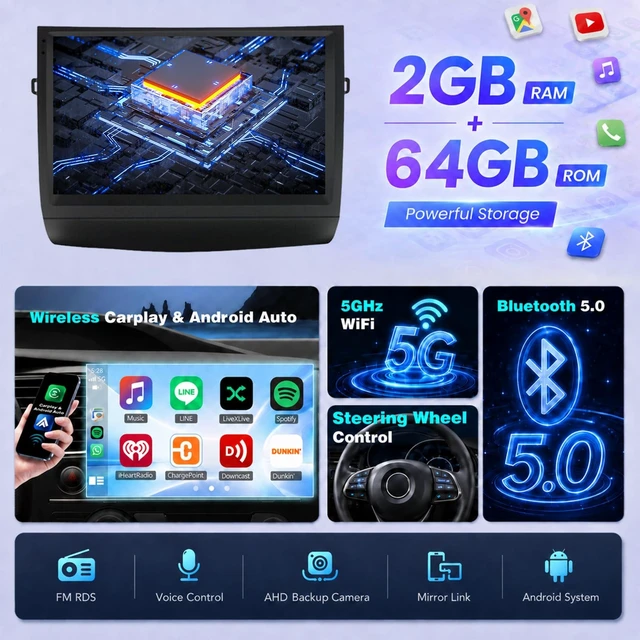 Alt view image 3 of 5 - Upgrcaru 4 Core+64G Android Car Radio for Toyota Prius 2004-2009