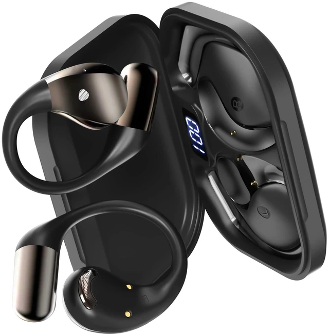 Main image of Conyat Open-Ear Headphones Bluetooth 6.0 Earbuds Powerful Sound, 40H Open Ear Earbuds with ENC Mic, Comfortable, Ravenblack