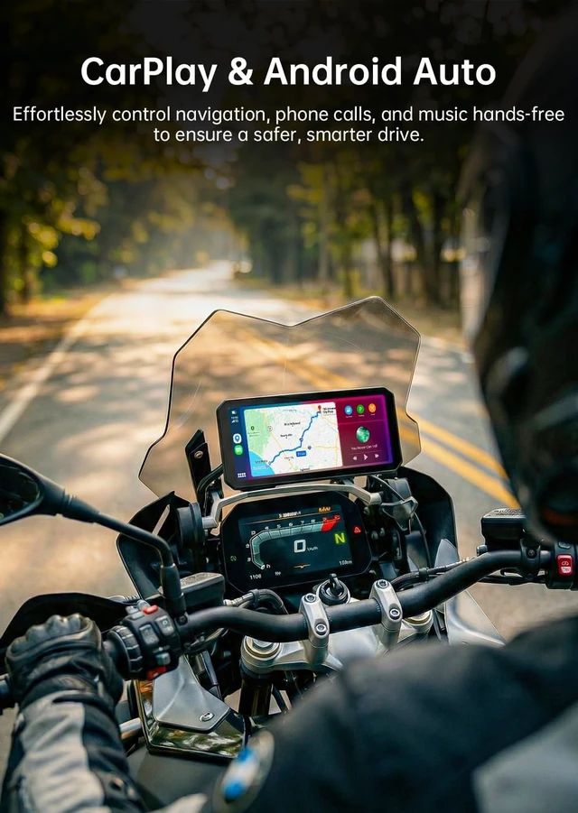 Alt view image 3 of 5 - YESOK MT7 7" Motorcycle Dash Cam Front and Rear, 1080P Motorcycle Camera