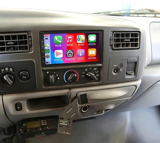 Main image of 7 inch Double Din Car Stereo for 1999-2004 Ford F250 F-350 Super Duty Car Radio Bluetooth Backup Camera Touch Screen Radio for Ford F150 1997-2004 with Wireless Carplay Auto Android GPS FM RDS,