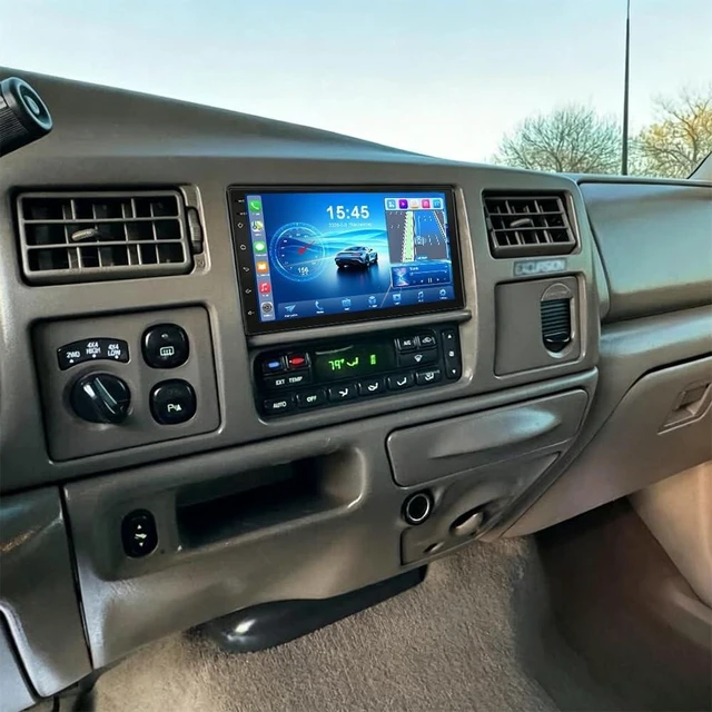 Alt view image 4 of 5 - 7 inch Double Din Car Stereo for 1999-2004 Ford F250 F-350 Super Duty Car Radio Bluetooth Backup Camera Touch Screen Radio for Ford F150 1997-2004 with Wireless Carplay Auto Android GPS FM RDS,