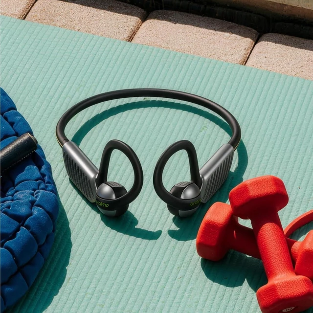 Alt view image 3 of 5 - Oraimo Open Ear Sport Headphones Bass Boost Pedometer IPX5 OpenCirclet 2