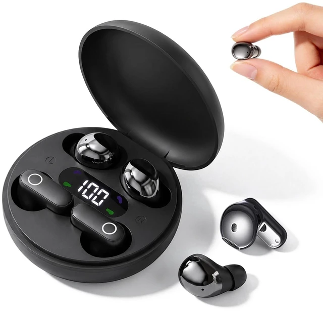Main image of Xmenha Small Invisible Mini 2 Set Earbuds Wireless Bluetooth Tiny Ear Buds for Small Ear Canals Kids Micro Invisible Headphones Low Profile Tiny Smallest Sleep Discreet Hidden Earbuds for Work