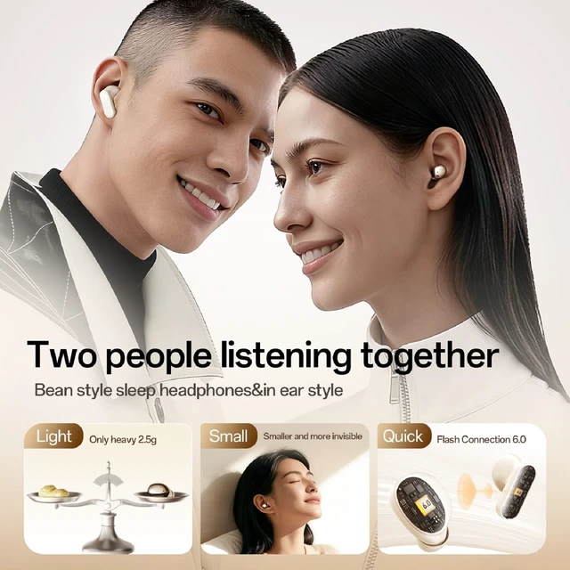 Alt view image 4 of 5 - Xmenha Small Invisible Mini 2 Set Earbuds Wireless Bluetooth Tiny Ear Buds for Small Ear Canals Kids Micro Invisible Headphones Low Profile Tiny Smallest Sleep Discreet Hidden Earbuds for Work