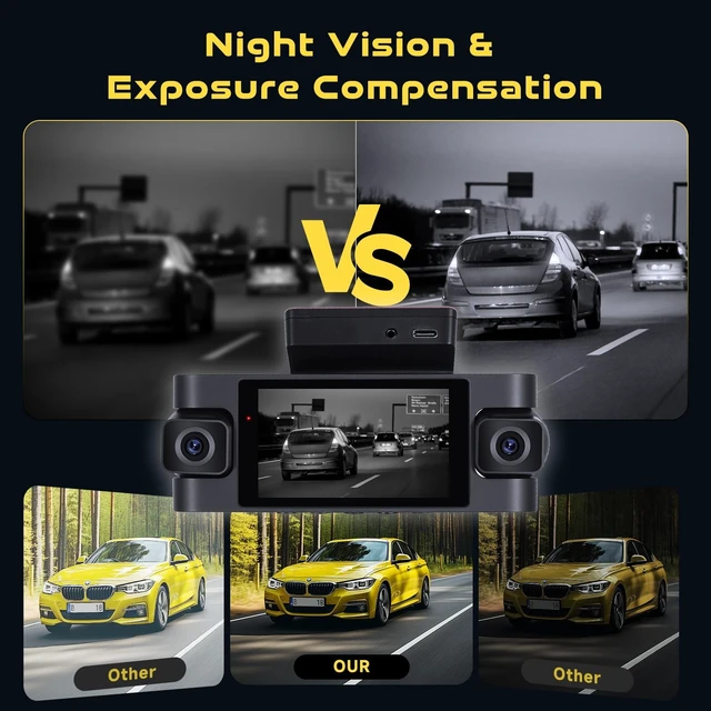 Alt view image 3 of 5 - 4 Channel 360-Degree Detection Dash Cam Front Rear Inside Left and Right