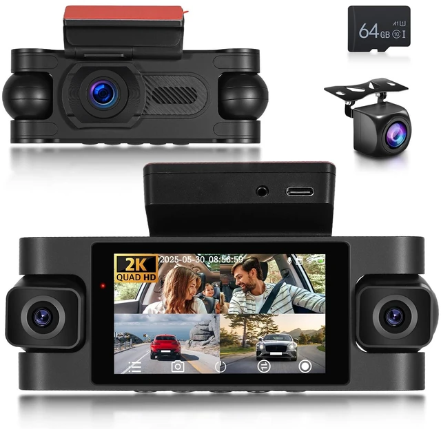 Main image of 4 Channel 360-Degree Detection Dash Cam Front Rear Inside Left and Right