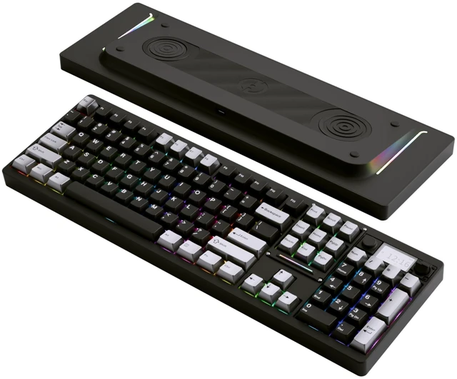 Main image of OOCTPK Wireless Mechanical Keyboard, Chilkey ND104 Gaming Keyboard with LCD Screen, 104% Hot Swappable Custom Keyboard with Knob, RGB Backlit, Bluetooth 5.4/2.4GHz/USB-C, Full-Aluminum, PC/Mac