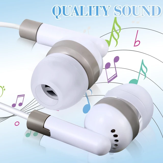 Alt view image 4 of 5 - Konohan 500 Pcs Wired Earbuds Bulk for Classroom 3.5mm Jack,White