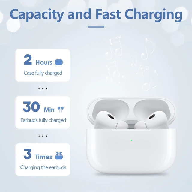 Alt view image 2 of 5 - Charging Case for AirPods Pro 1/2 Gen, Wireless & Wired Charging