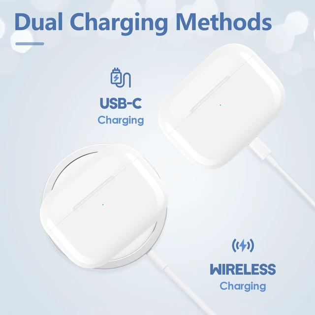 Alt view image 3 of 5 - Charging Case for AirPods Pro 1/2 Gen, Wireless & Wired Charging