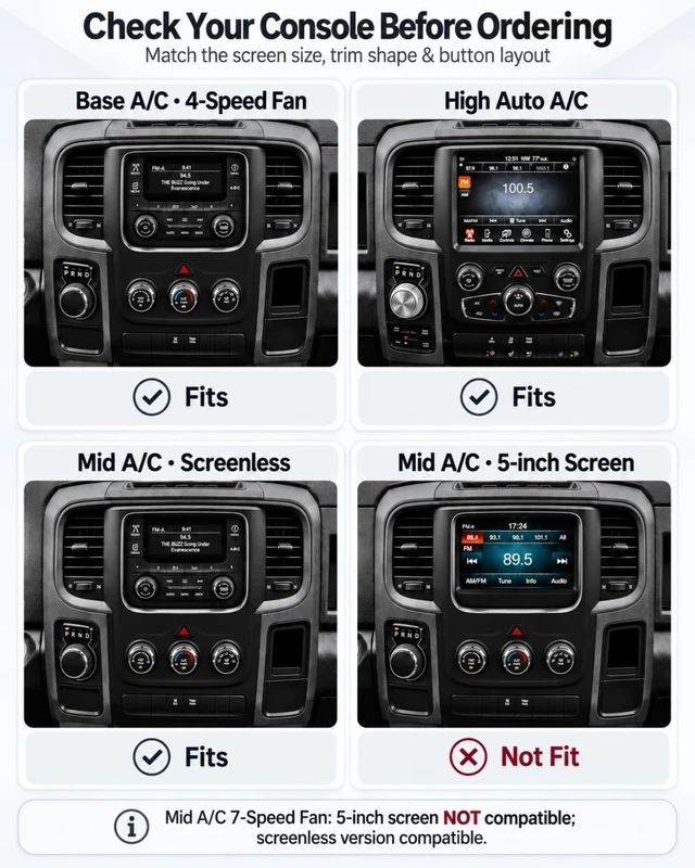 Alt view image 2 of 5 - 9.7" Car Radio Upgrade for 2013-2018 Dodge Ram 1500/2500/3500 for Base A/C 4-Speed Fan