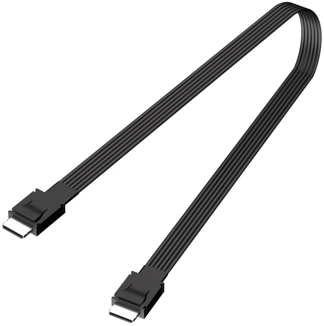 Main image of Oculink SFF-8611 4i Male Cable 64Gbps, PCIe 4.0 x4 16GT/s, SAS 4.0 24Gbps