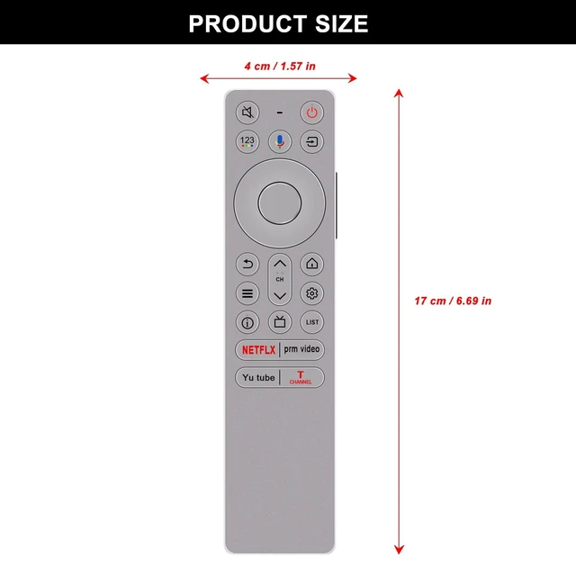 Alt view image 4 of 5 - RC933 FUB1 Voice Replacement Remote Control fit for TCL 4K Smart TV 65C89B