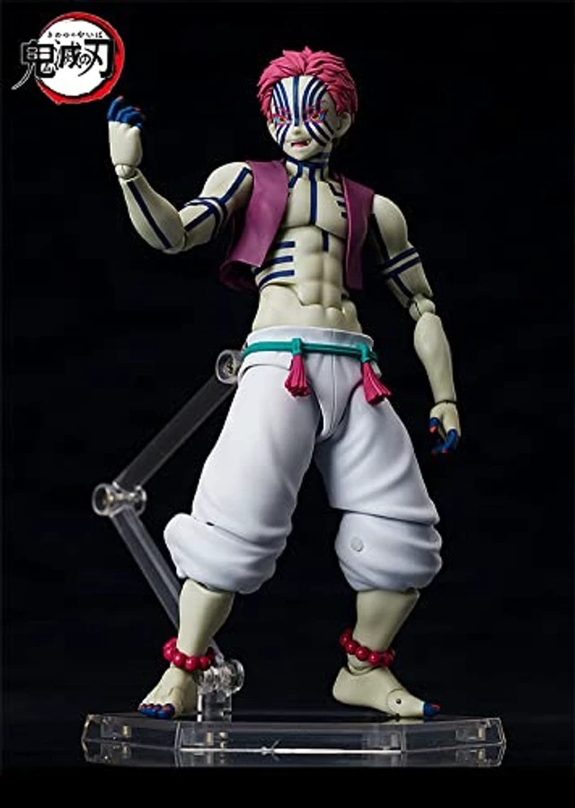 Alt view image 2 of 5 - Freeing Demon Slayer: Kimetsu no Yaiba: Akaza Figma Action Figure, Multicolor