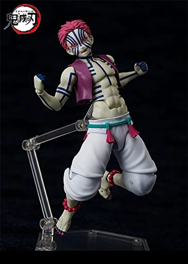 Alt view image 3 of 5 - Freeing Demon Slayer: Kimetsu no Yaiba: Akaza Figma Action Figure, Multicolor