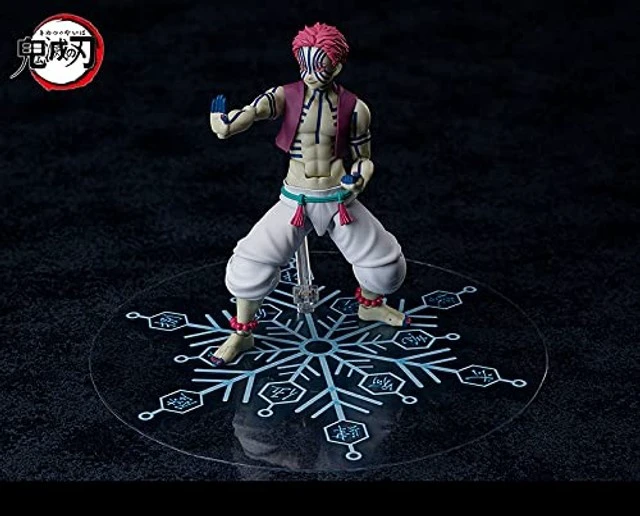 Alt view image 5 of 5 - Freeing Demon Slayer: Kimetsu no Yaiba: Akaza Figma Action Figure, Multicolor