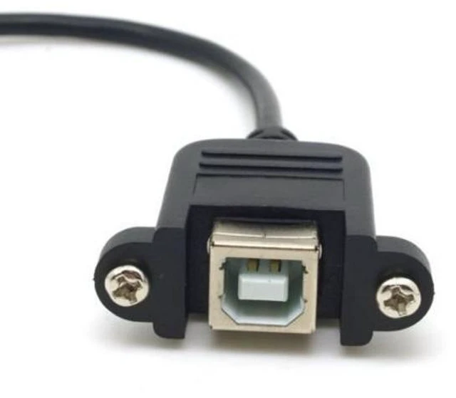 Alt view image 3 of 5 - 4-Pack 90 Degree Left Angled Micro USB 5pin Male to USB B Female Panel Mount Cable