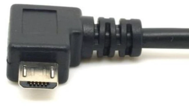 Alt view image 4 of 5 - 4-Pack 90 Degree Left Angled Micro USB 5pin Male to USB B Female Panel Mount Cable