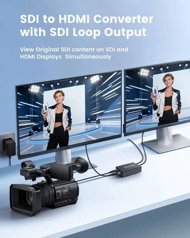 Alt view image 4 of 5 - FERRISA SDI to HDMI Converter with SDI Loop Out Includes 4ft HDMI Cable