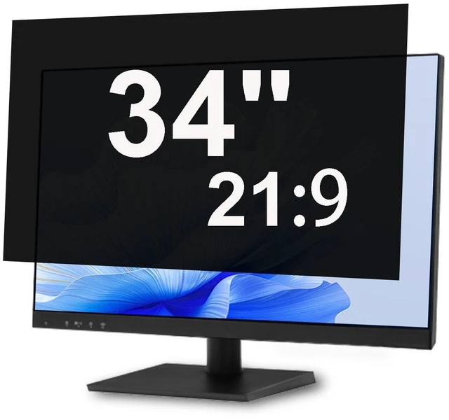 Main image of J J-Dream 34 Inch Computer Monitor Privacy Screen, Anti Glare Filter