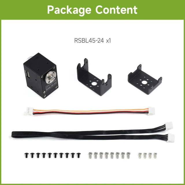Alt view image 2 of 5 - Waveshare Servo Motor, 45kg.Cm RSBL45-24, High Precision and Large Torque, Aluminum Alloy Case, with Programmable 360 Magnetic Encoder, Multiple Operation Modes Switchable