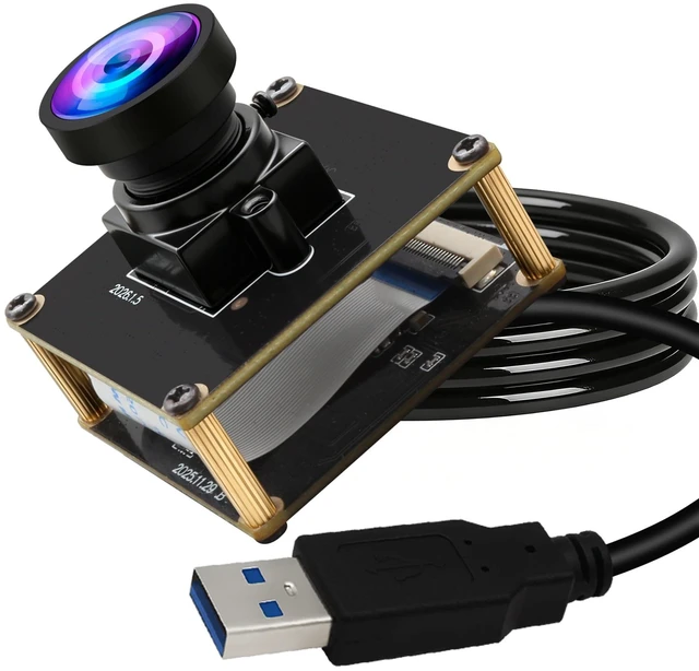 Main image of ELP 5mp 60fps Global Shutter USB3.0 Camera Module Wide Angle 120degree Webcam Board for Computer Mini UVC USB3.0/2.0 PC Camera High Speed Lightburn Cameras for Laser OG05B10 Webcamera for Laptop