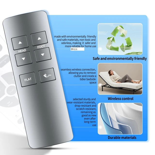 Alt view image 3 of 5 - RYQIF Remote Control for Serta Motion Essentials 4 (IV) Adjustable Beds