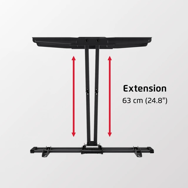 Alt view image 3 of 5 - Seneca SDA51 Full Motion Dual Stud TV Wall Mount ^^ Fits 40 to 90 Screens ^^ Sits 2.8" from Wall ^^ 24.8" Extension ^^ 200x100-600x400 VESA Compatibility ^^ Black