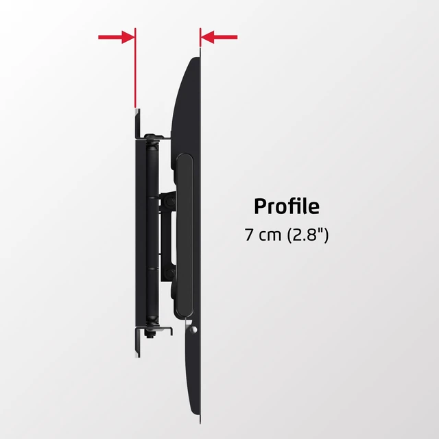 Alt view image 4 of 5 - Seneca SDA51 Full Motion Dual Stud TV Wall Mount ^^ Fits 40 to 90 Screens ^^ Sits 2.8" from Wall ^^ 24.8" Extension ^^ 200x100-600x400 VESA Compatibility ^^ Black