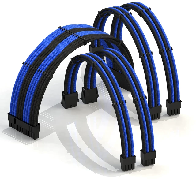 Main image of LINKUP ATX 24-Pin PSU Extension Cable ^^ Braided Sleeved, 50cm