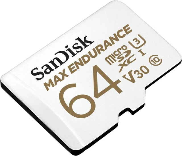 Alt view image 2 of 4 - SANDISK 64GB MAX Endurance microSDXC Card with Adapter for Home Security Cameras and Dash cams - C10, U3, V30, 4K UHD, Micro SD Card - SDSQQVR-064G-GN6IA