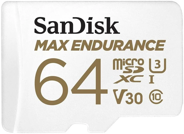 Main image of SANDISK 64GB MAX Endurance microSDXC Card with Adapter for Home Security Cameras and Dash cams - C10, U3, V30, 4K UHD, Micro SD Card - SDSQQVR-064G-GN6IA