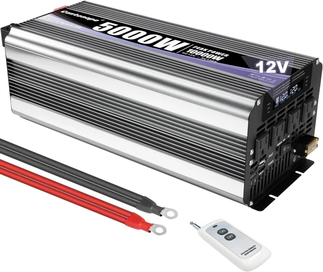 Main image of Cantonape 5000W Power Inverter 12V to 110V/120V DC to AC with LCD Display
